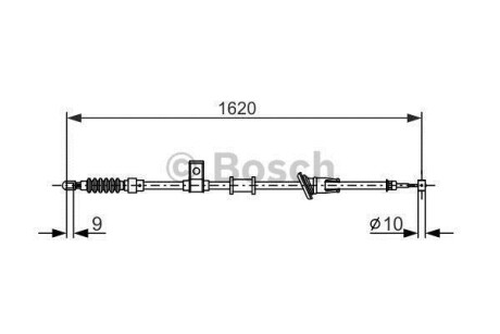 VOLVO Трос ручного тормоза 1615/1470 мм S40 00- BOSCH 1987477893