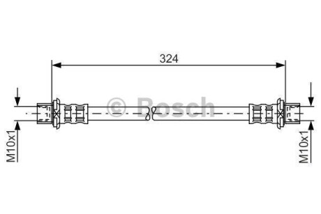 TOYOTA Шланг тормозной зад. Corolla 92- BOSCH 1987481016 (фото 1)