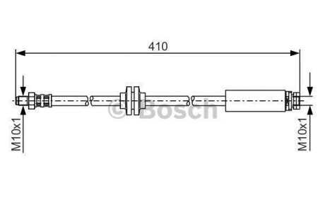 Гальмівний шланг 410mm MAZDA 3 BK/BL \'\'R BOSCH 1987481022