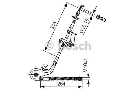 Тормозной шланг BOSCH 1987481428 (фото 1)