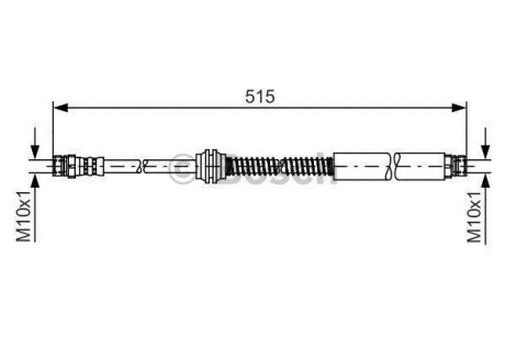 Шланг торм. CADDY III -15 BOSCH 1987481447