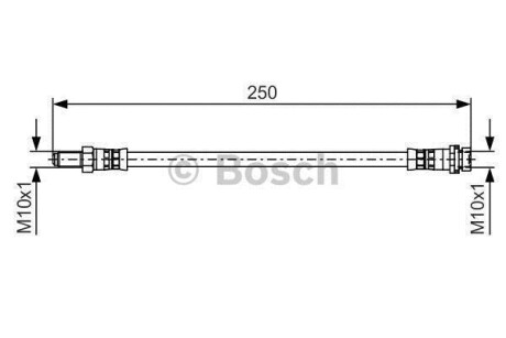 FORD Шланг торм. зад. Transit 06- BOSCH 1987481489