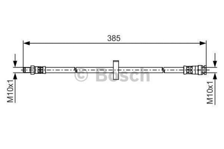 FIAT Шланг тормозной зад. Ducato 94- BOSCH 1987481531