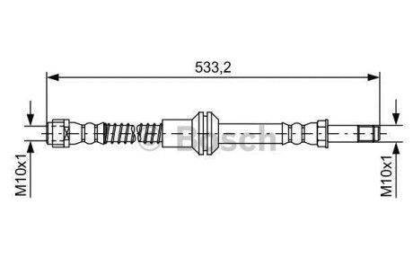 Тормозной шланг передн. W212, C218 BOSCH 1987481609