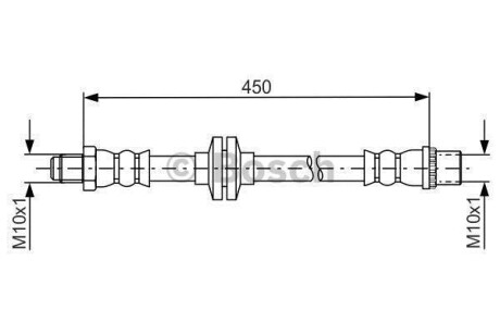 Гальмівний шланг RENAULT Duster \'\'F \'\'1,2-2,0 \'\'12>> BOSCH 1987481683