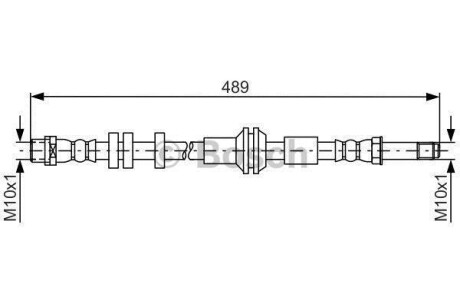 Тормозной шланг задн. A6, A7 10- BOSCH 1987481691 (фото 1)
