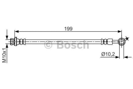 NISSAN Торм.шланг задн. лев. JUKE 10- BOSCH 1987481699