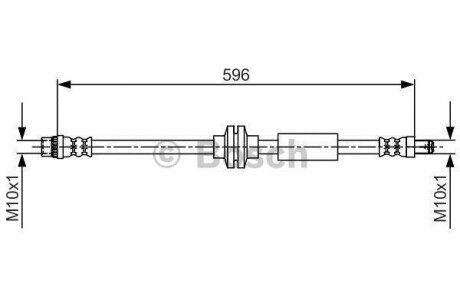 OPEL Шланг тормозной задн. MOVANO B 10- BOSCH 1987481708