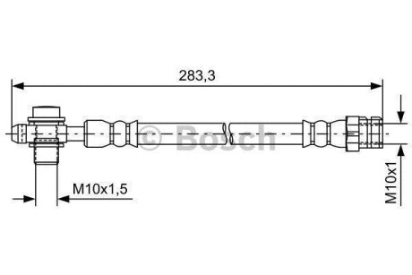 Гальмівний шланг AUDI/SEAT/VW Q3/Alhambra/Passat/Tiguan \'\'R \'\'1,4-3,6 \'\'07>> BOSCH 1987481736