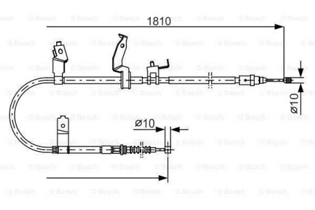 Трос стояночного тормоза BOSCH 1987482052