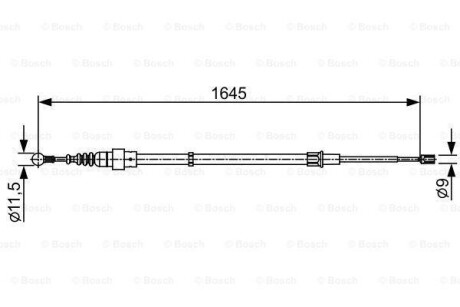 Трос стояночного тормоза BOSCH 1987482451