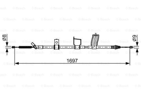 Трос стояночного тормоза BOSCH 1987482628