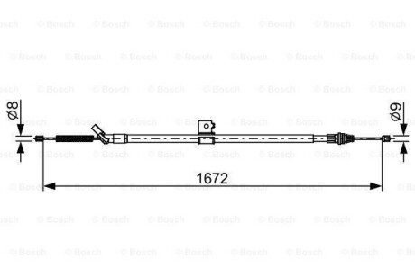 Трос ручного гальма BOSCH 1987482630