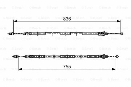 Гальмівний трос BOSCH 1987482800