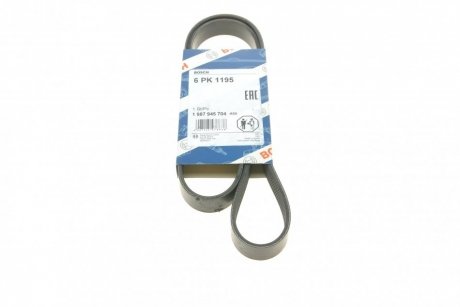 Ремінь П-клиновий 6PK1195 BOSCH 1987945704 (фото 1)
