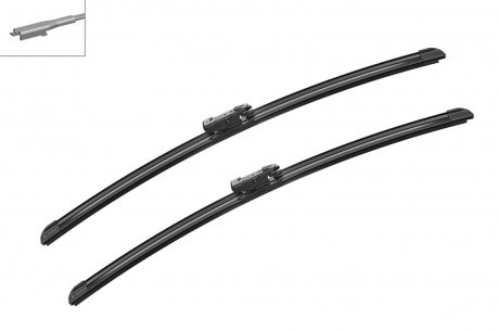 Комплект склоочисників безкаркасні 550 • 550 мм. BOSCH 3397118969