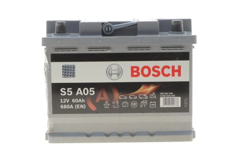 Акумулятор 12В/60Аг/680А/17,35кг BOSCH DSC0092S5A050 (фото 1)
