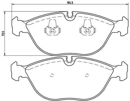 Тормозные колодки дисковые BREMBO P06019