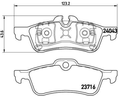 Гальмівні колодки дискові BREMBO P06032