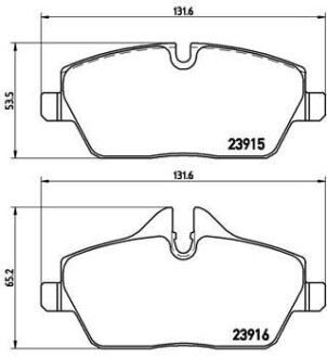 Гальмівні колодки дискові BREMBO P06034 (фото 1)