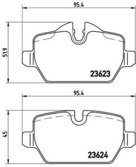 Гальмівні колодки дискові BREMBO P06037 (фото 1)