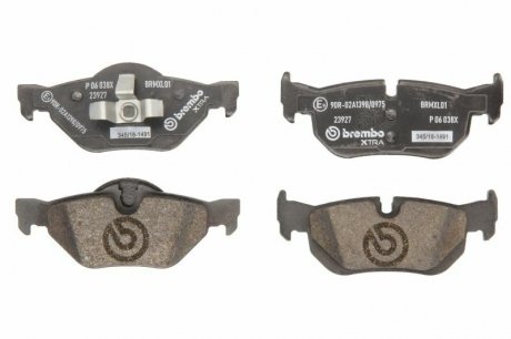 Гальмівні колодки дискові BREMBO P06 038X