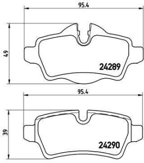 Тормозные колодки дисковые BREMBO P06052