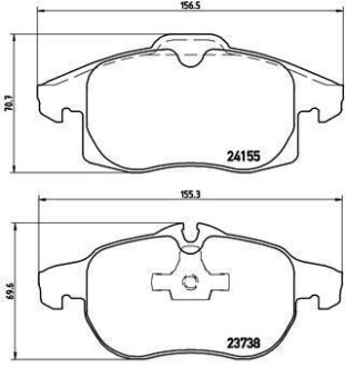 Тормозные колодки дисковые BREMBO P10011 (фото 1)