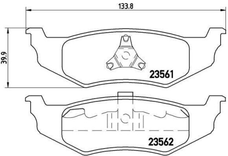 Гальмівні колодки дискові BREMBO P11 010