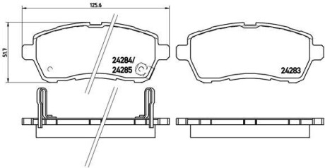 Гальмівні колодки дискові BREMBO P16013