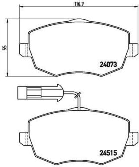 Гальмівні колодки дискові BREMBO P23127 (фото 1)
