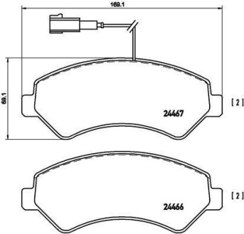 Тормозные колодки BREMBO P23 136 (фото 1)