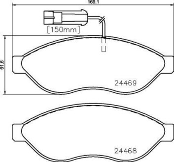 Гальмівні колодки дискові BREMBO P23144