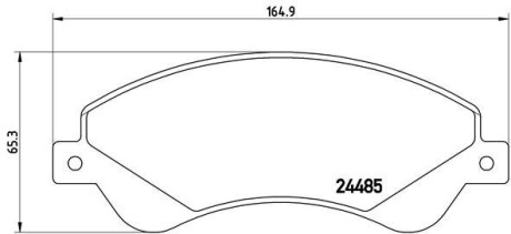 Гальмівні колодки дискові BREMBO P24065 (фото 1)