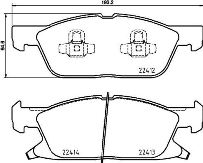 Гальмівні колодки дискові BREMBO P24188