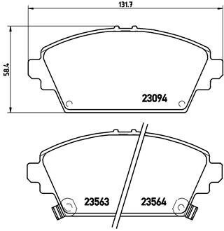 Гальмівні колодки дискові BREMBO P28029