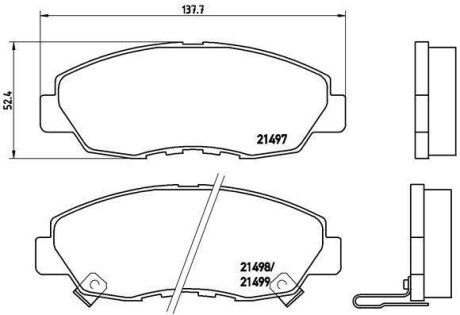 Гальмівні колодки дискові BREMBO P28 042