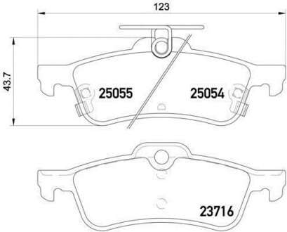 Тормозные колодки дисковые BREMBO P28070