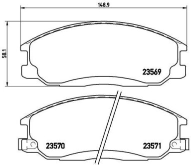 Тормозные колодки дисковые BREMBO P30013 (фото 1)