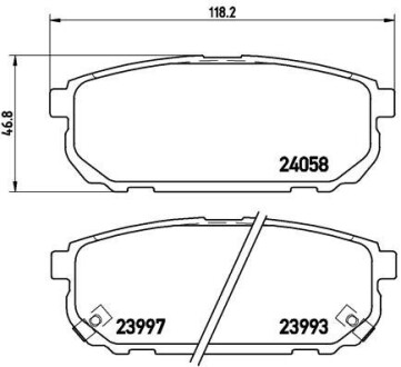 Тормозные колодки дисковые BREMBO P30023