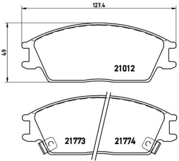 Гальмівні колодки дискові BREMBO P30024 (фото 1)