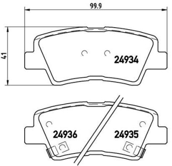 Гальмівні колодки дискові BREMBO P30047 (фото 1)