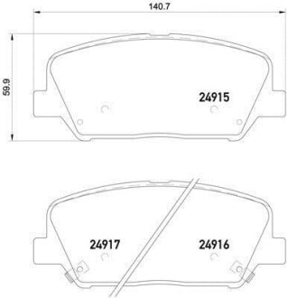 Гальмівні колодки дискові BREMBO P30065