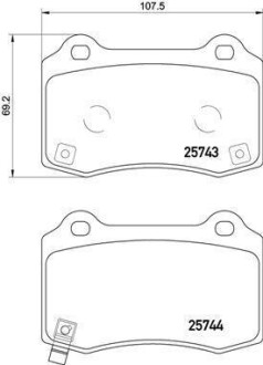 Тормозные колодки дисковые BREMBO P30074