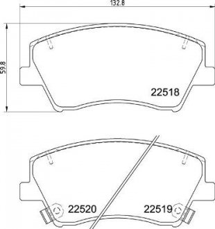 Гальмівні колодки дискові BREMBO P30 107