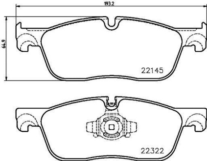 Гальмівні колодки дискові BREMBO P36035