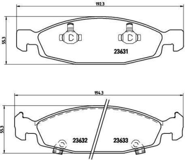 Гальмівні колодки дискові BREMBO P37005