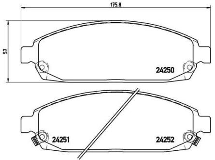 Гальмівні колодки дискові BREMBO P37010