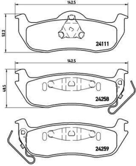 Колодки гальмівні дискові BREMBO P37011