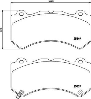 Гальмівні колодки дискові BREMBO P37 018